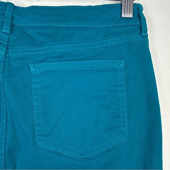 Elie Tahari Zipper Ankle Teal Skinny Jeans 8 - Picture 7 of 8